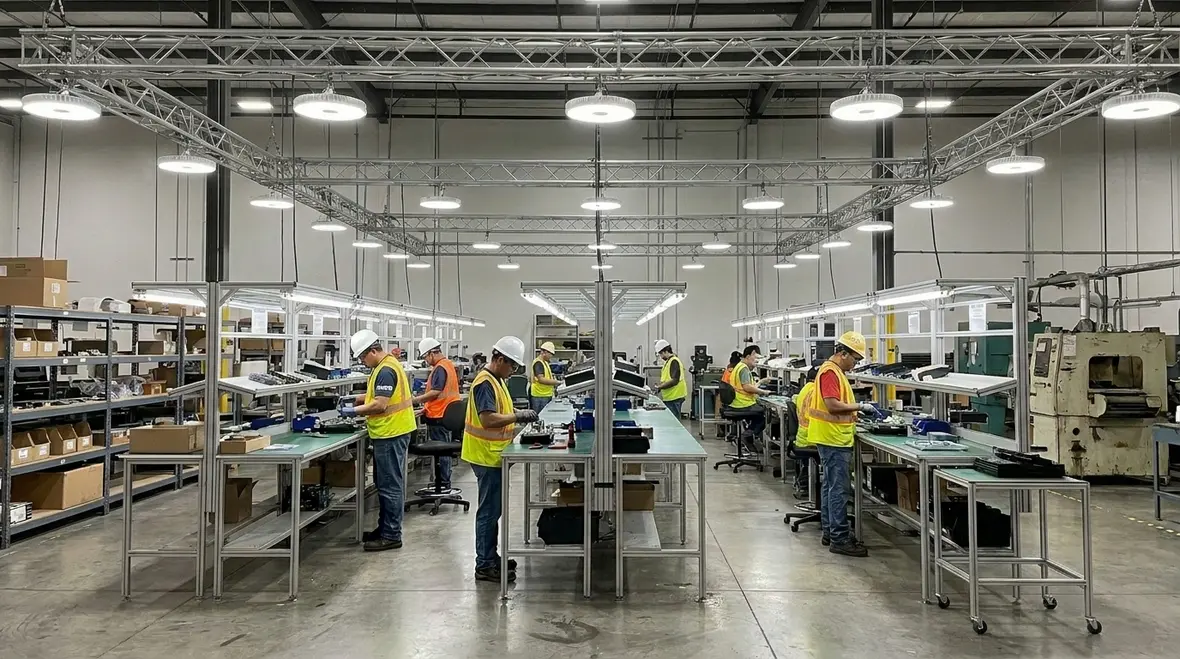 Kord Electric technician performing an industrial lighting site walk