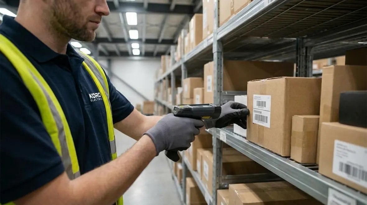 Industrial lighting retrofit in a warehouse improving visibility and safety