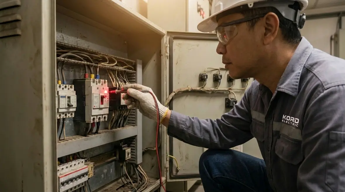 Industrial power surge protection equipment installed in a commercial facility