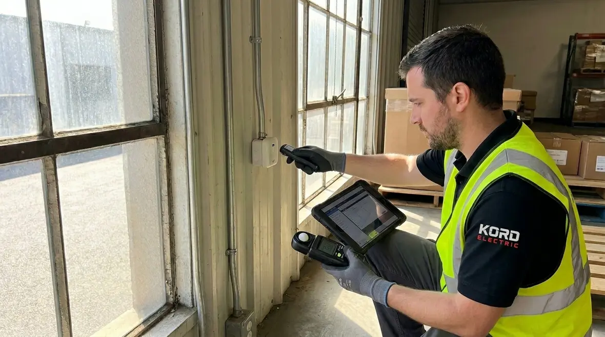 Industrial smart lighting control zones responding to daylight and occupancy