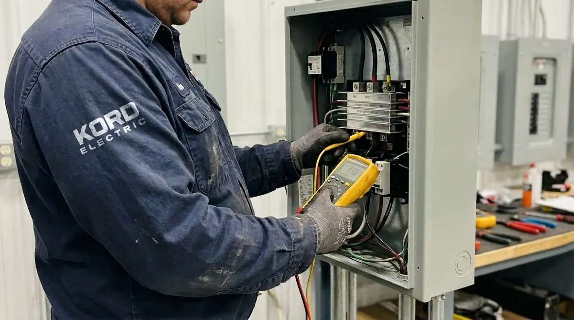 Industrial surge protection installation on commercial switchgear