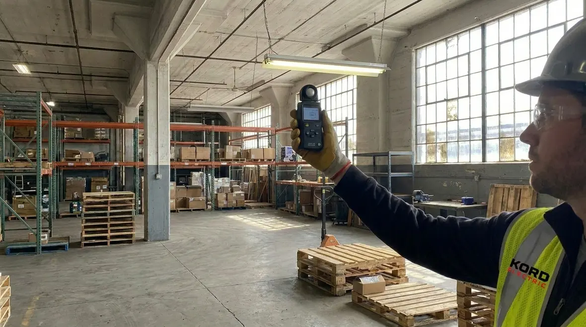 Modern commercial lighting system illustrating energy and operations savings beyond kWh