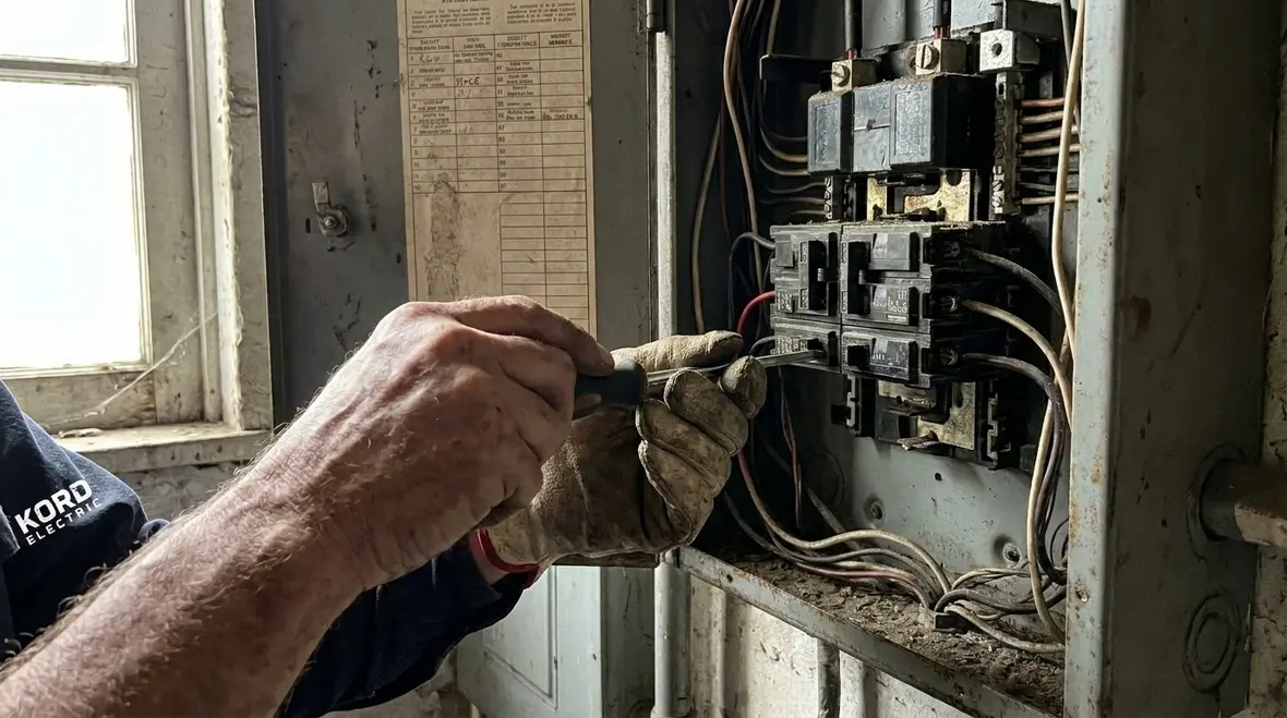 Upgraded commercial electrical panel and wiring to reduce fire hazards