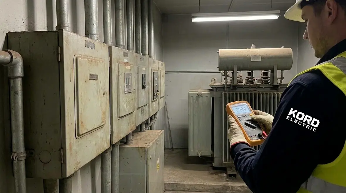 Upgraded commercial electrical switchgear supporting modern loads
