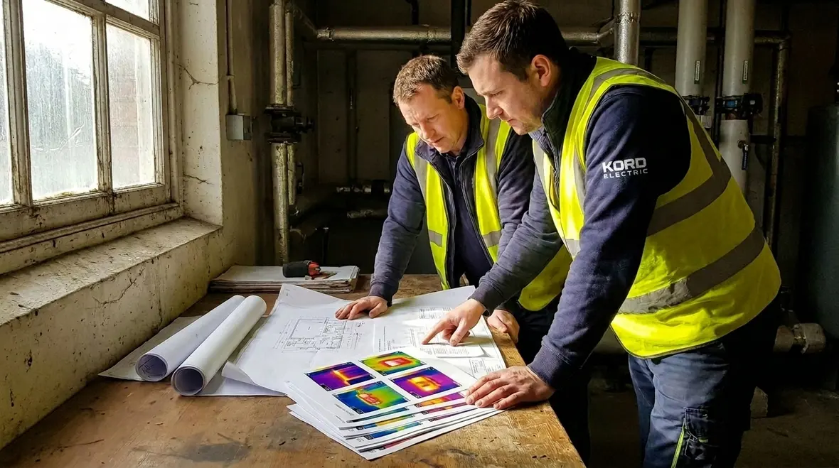 Thermography report and electrical maintenance plan for a commercial facility
