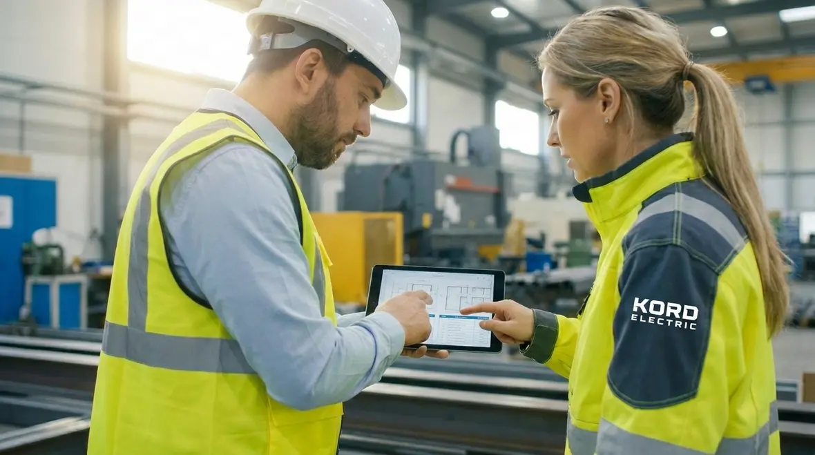 Planned industrial electrical maintenance coordinated around production schedules