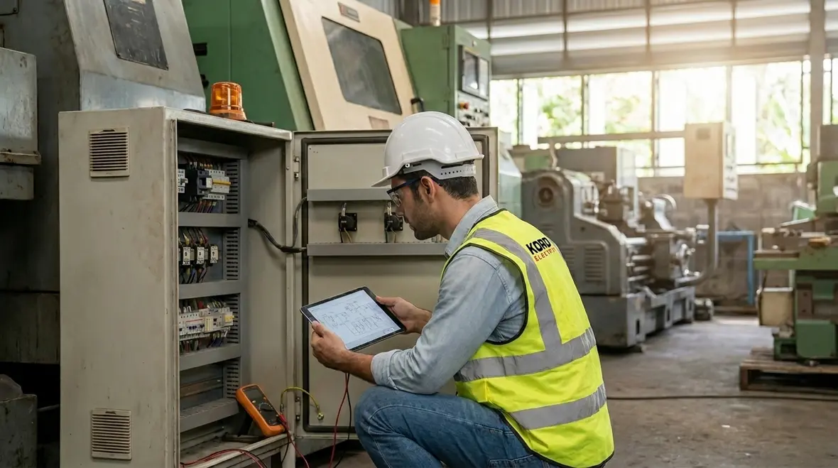 Technicians performing preventive maintenance for factories