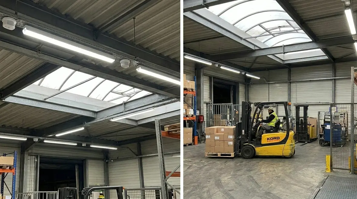Smart lighting building integration in a commercial facility