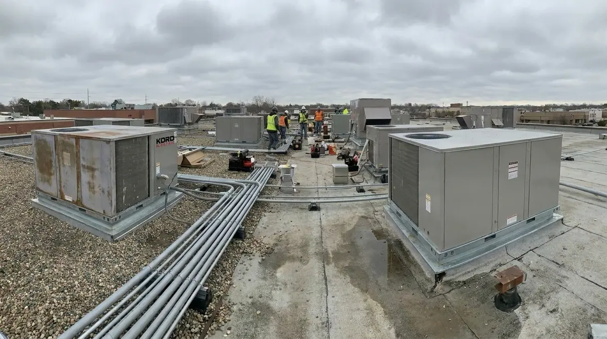 Commercial electrical panel inspection showing potential red flags
