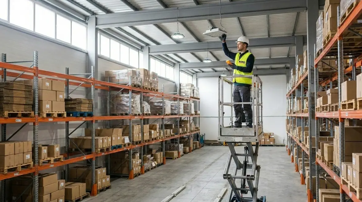 Warehouse energy saving retrofits LED lighting upgrade