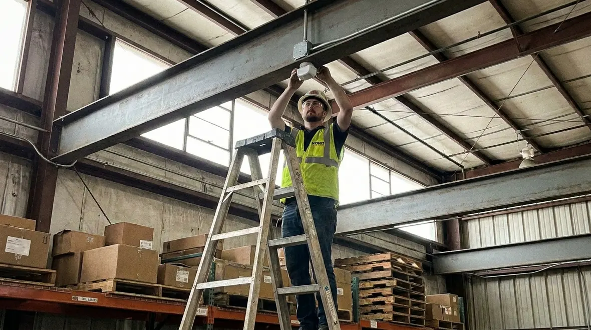 Warehouse lighting controls panel optimized for occupancy and scheduling