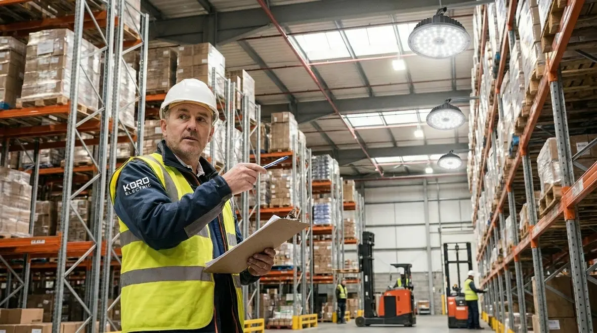 Warehouse lighting audit for energy efficiency