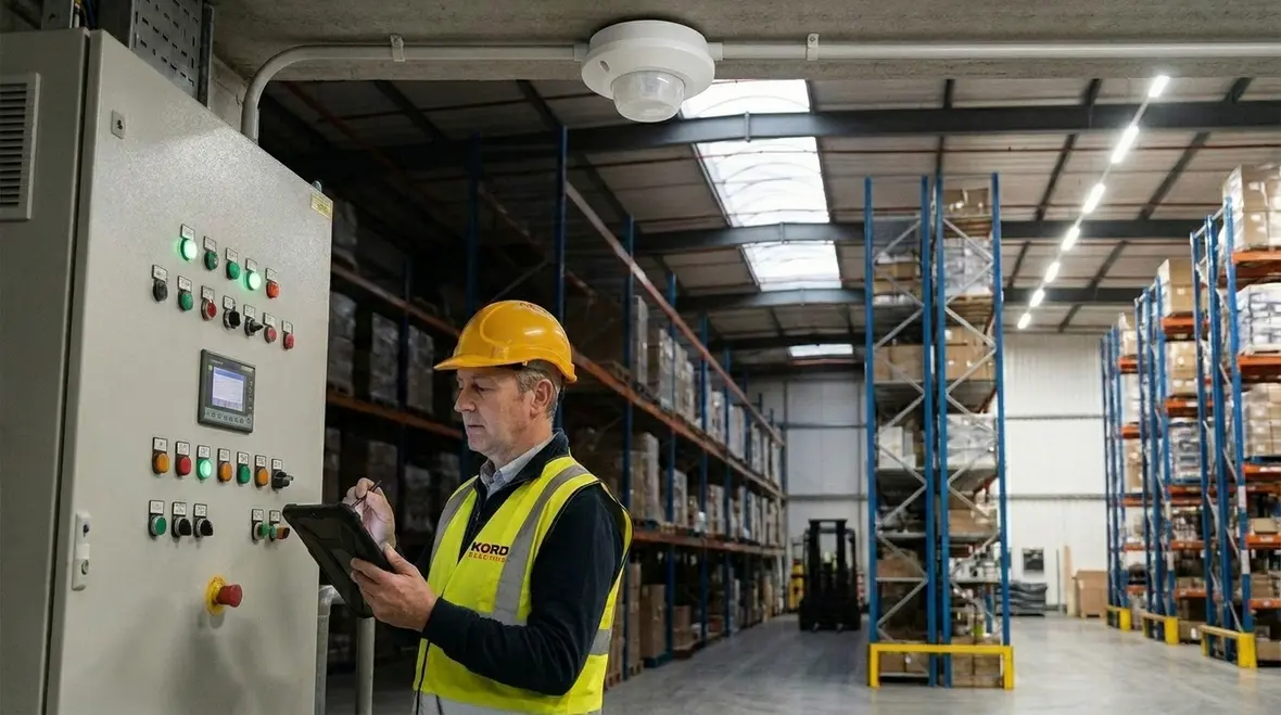 Warehouse lighting controls and zoning layout