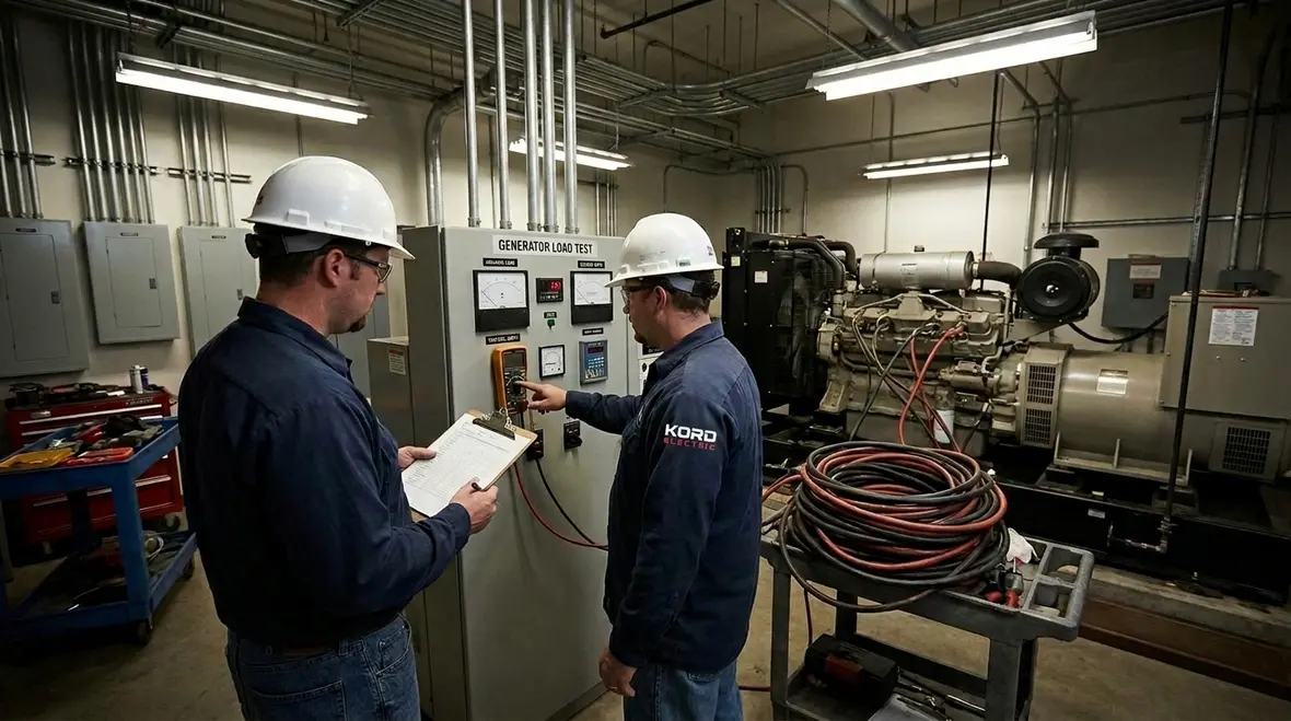 Backup generator and switchgear layout designed for commercial Business Continuity Power Planning