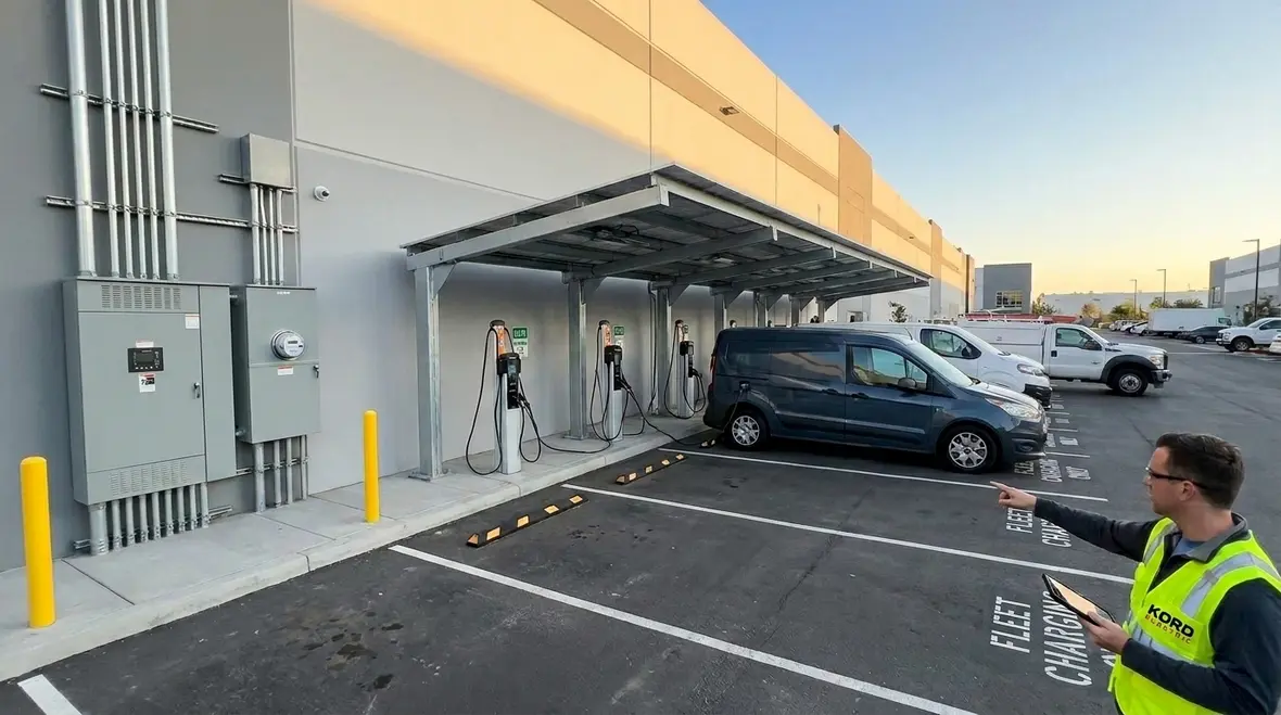 Commercial EV charger load management