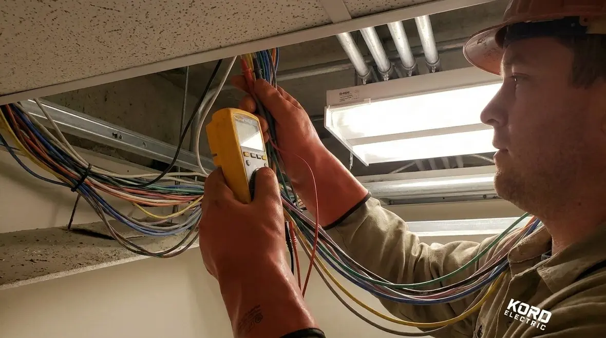 Zoned smart lighting layout in a commercial facility floor plan