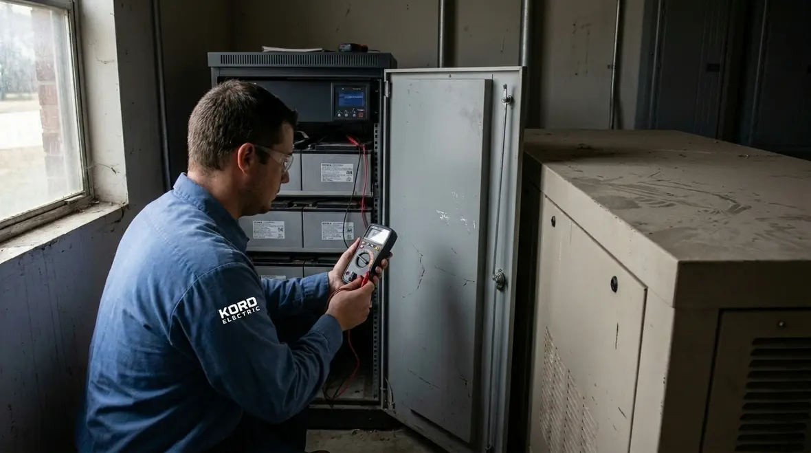 Engineer reviewing long term power quality trends for a data center