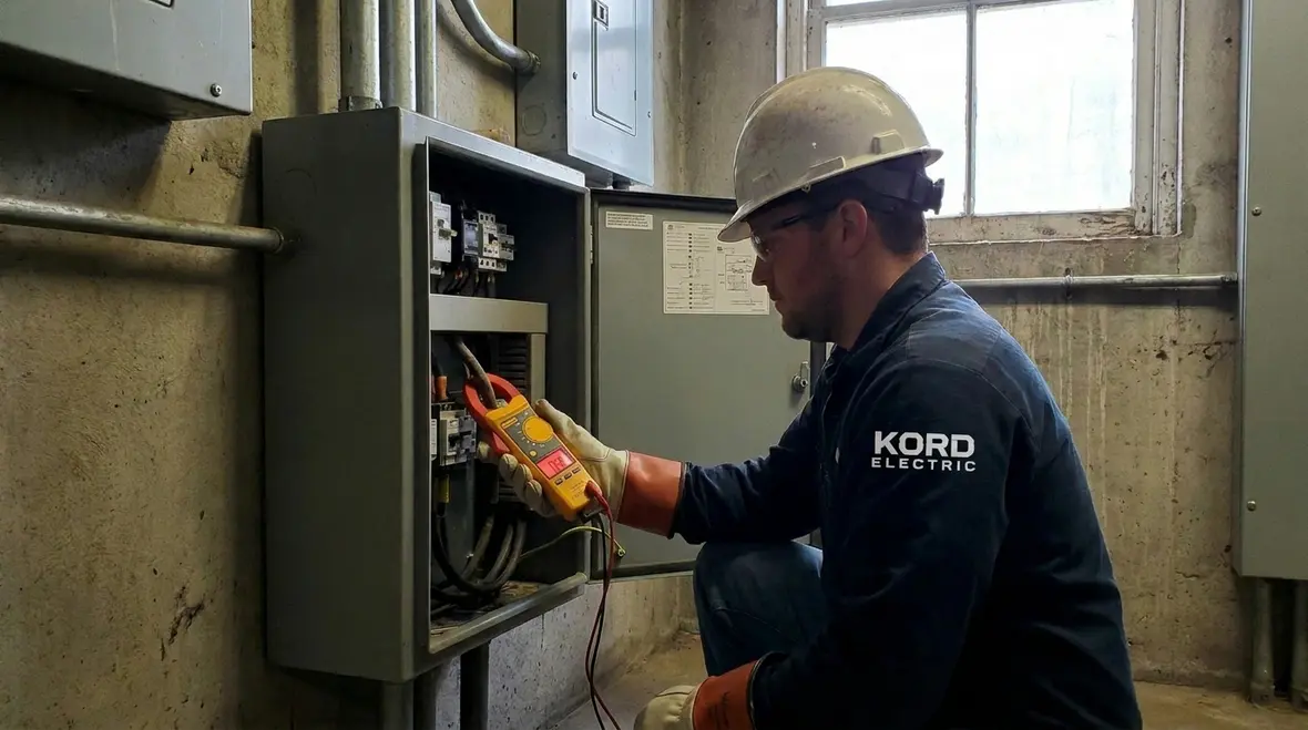 Commercial EV charger installation site planning at a large facility