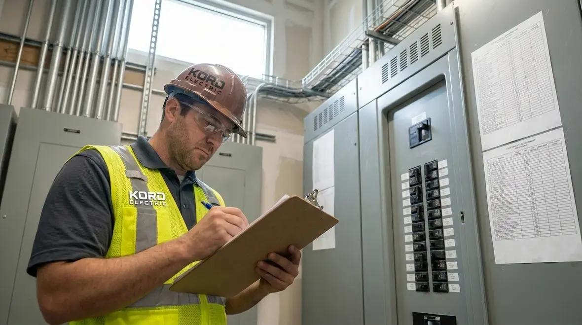 EV charger station scalability design review in a commercial electrical room