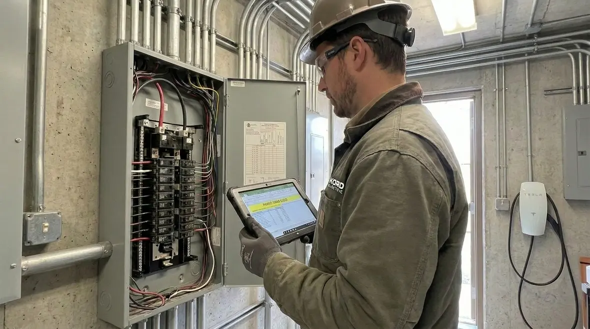 Phased installation of EV fleet charging stations in a structured parking facility