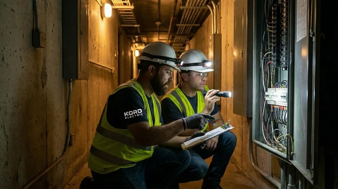 Infrared inspection detecting heat at electrical connections