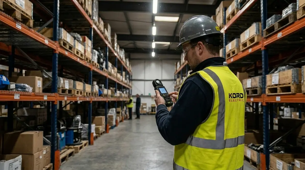 Baseline lighting load mapped across warehouse zones