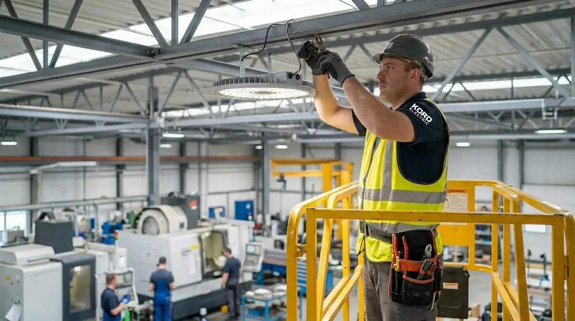 Energy savings modeling for industrial LED lighting retrofit