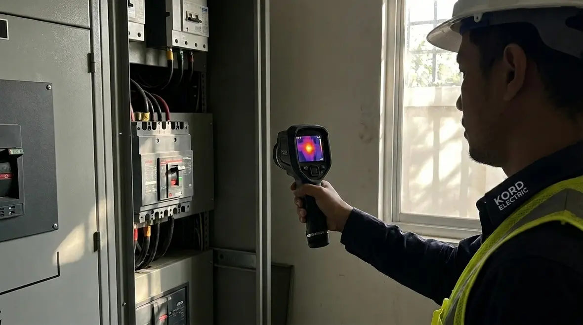 Industrial switchgear components after thorough preventive maintenance checks