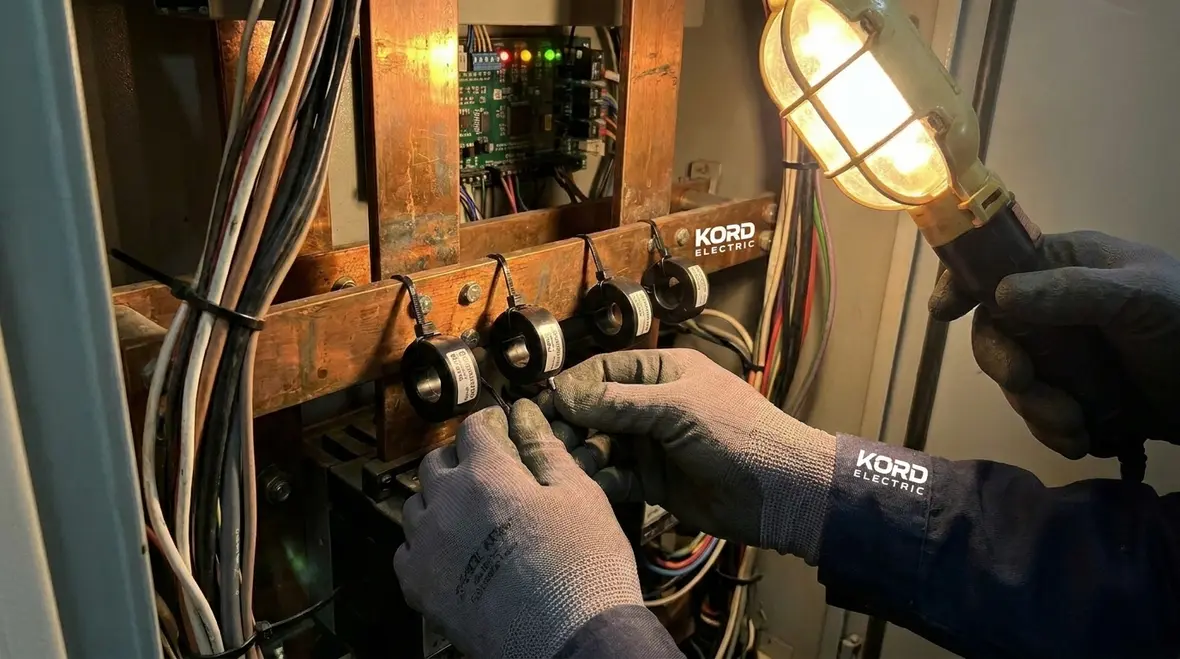 Smart monitoring equipment tracking electrical loads in a commercial facility