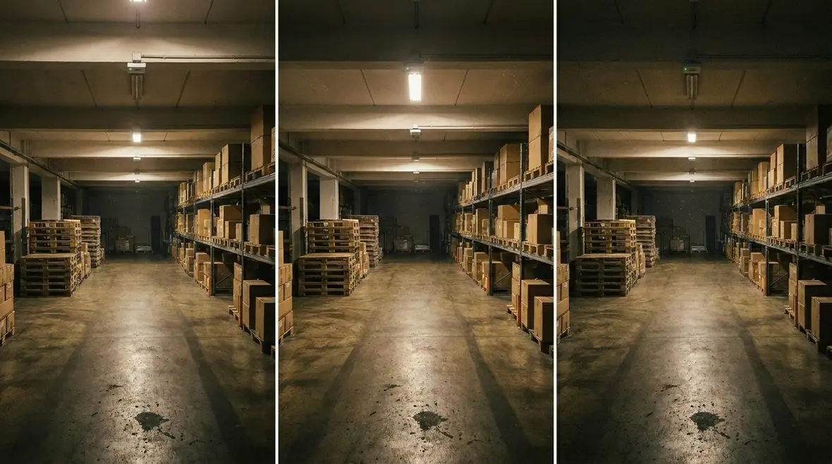 Technicians configuring smart lighting controls based on occupancy patterns