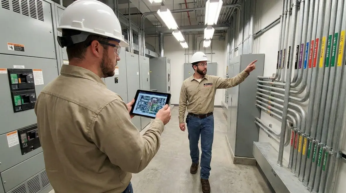 Commercial electrical maintenance walkthrough and safety planning