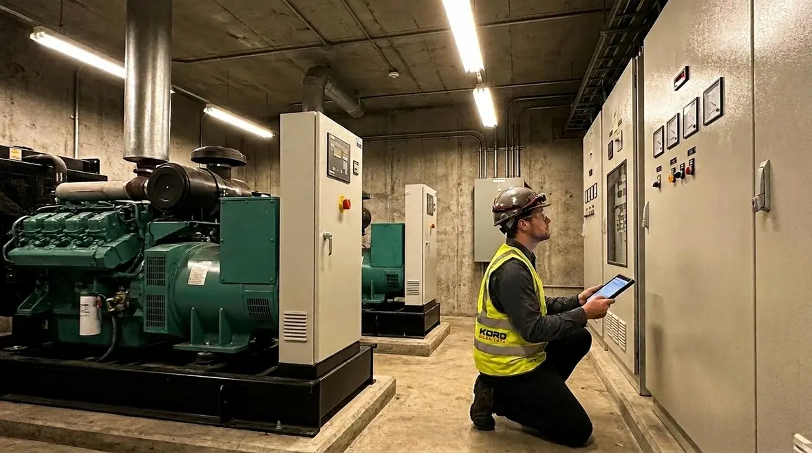 Commercial facility protected by business continuity power solutions for uptime