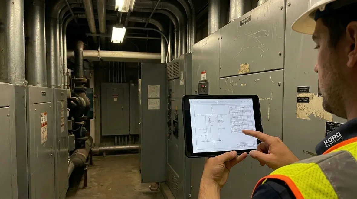 Risk mapping for electrical failures in a commercial facility