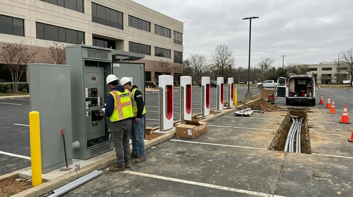 commercial EV charger installation