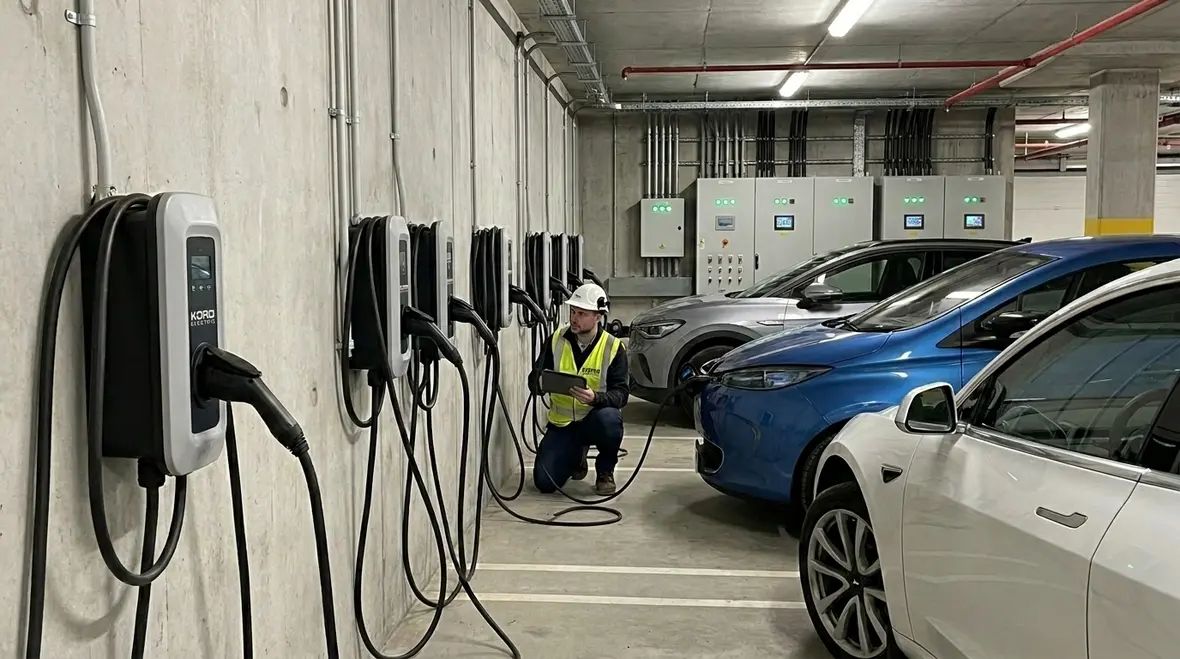 commercial EV charger load management