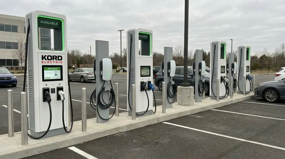 Commercial EV charging planning meeting at a facility