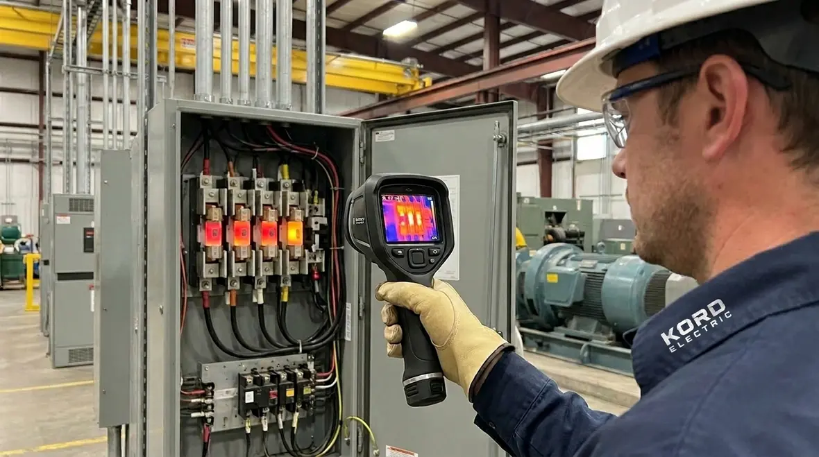 Infrared thermal imaging of electrical switchgear hot spots