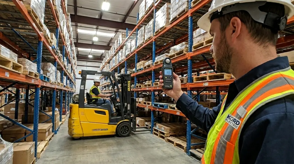 Task-focused industrial lighting improving workflow safety