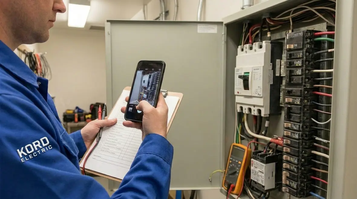 Documented commercial circuit breaker troubleshooting steps and readings