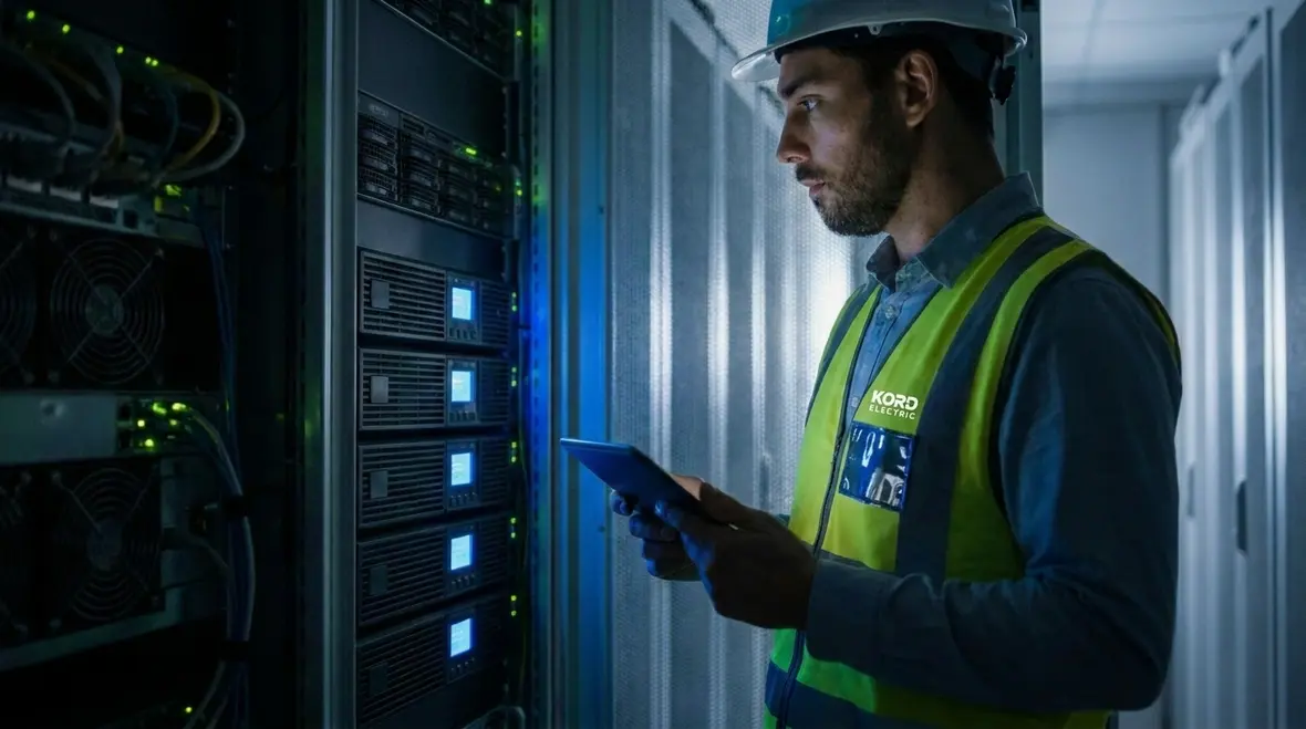 Data center electrical uptime audit in progress