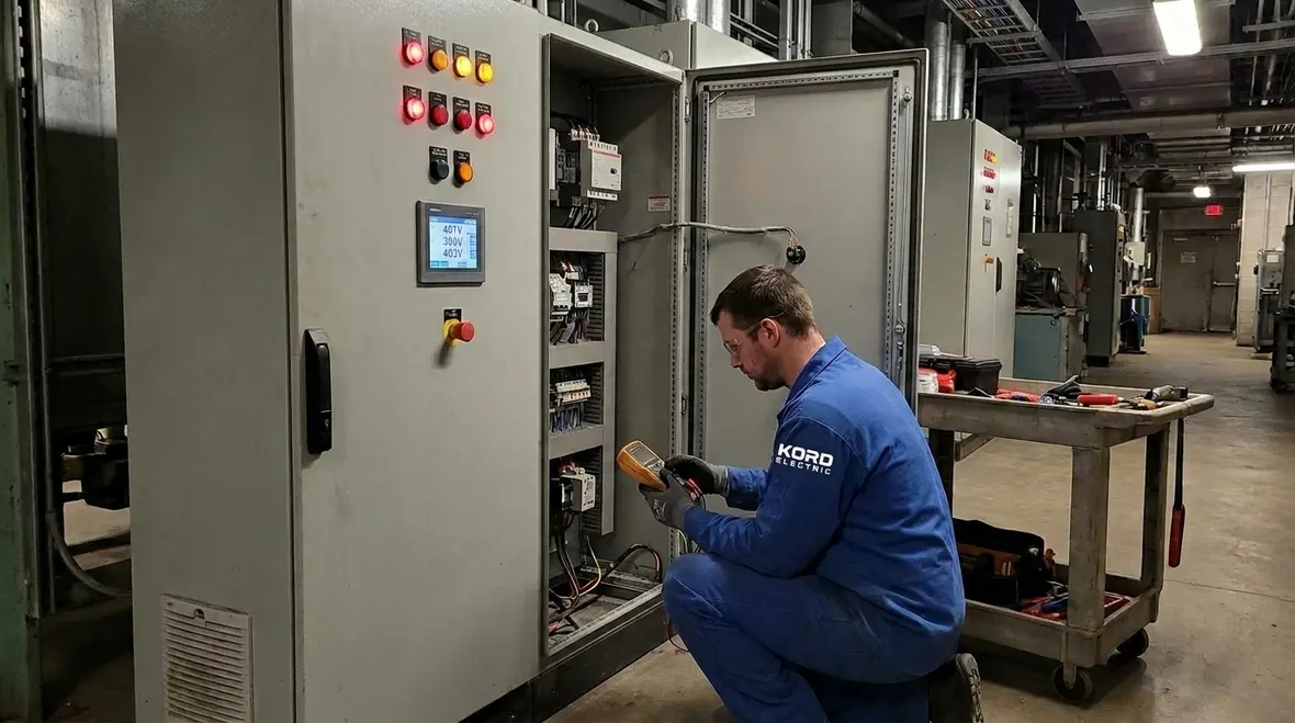 Monitoring voltage fluctuations in an industrial electrical system