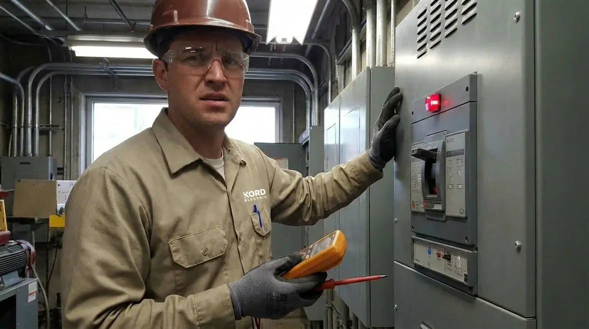 Thermal signs of heat buildup and overload inside a commercial electrical panel