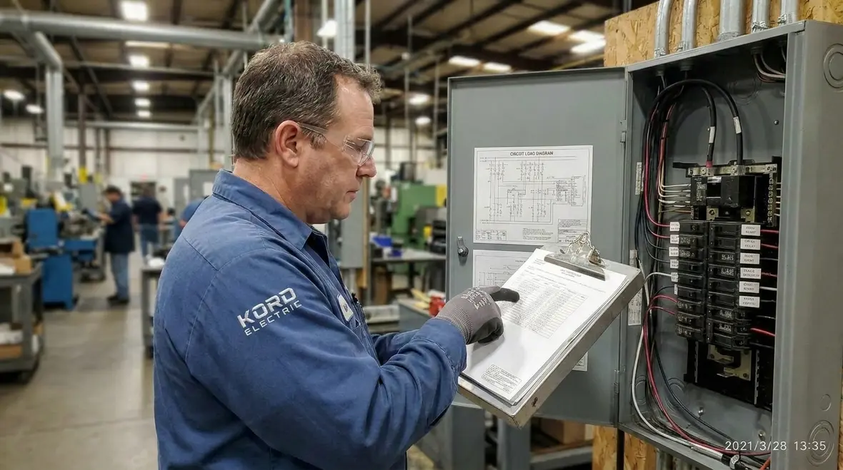 Mapped demand and circuit groups for a commercial electrical upgrade