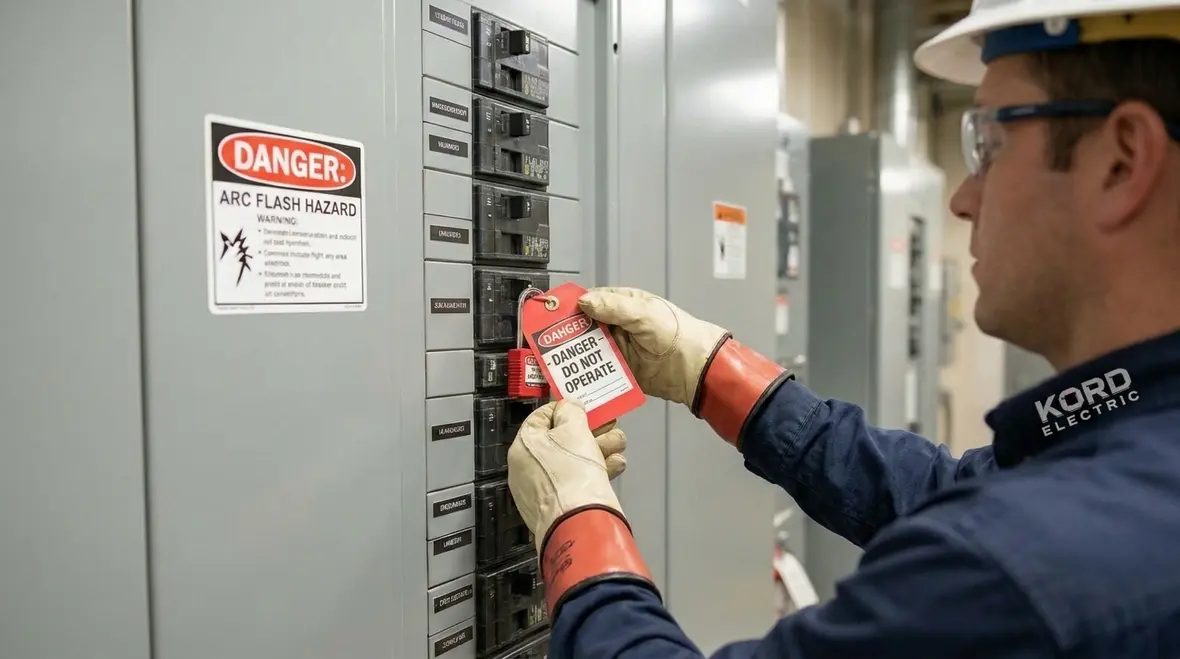 Planned commercial electrical maintenance schedule for panels and switchgear