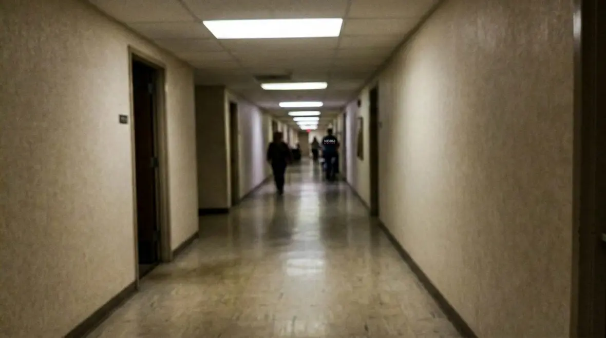 Commercial electrician diagnosing flickering lights in a commercial building