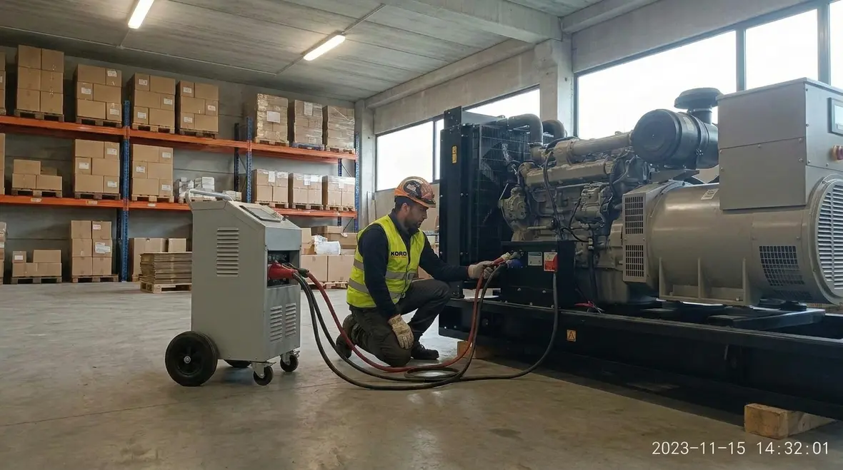 Commercial facility with redundant emergency power and generator systems