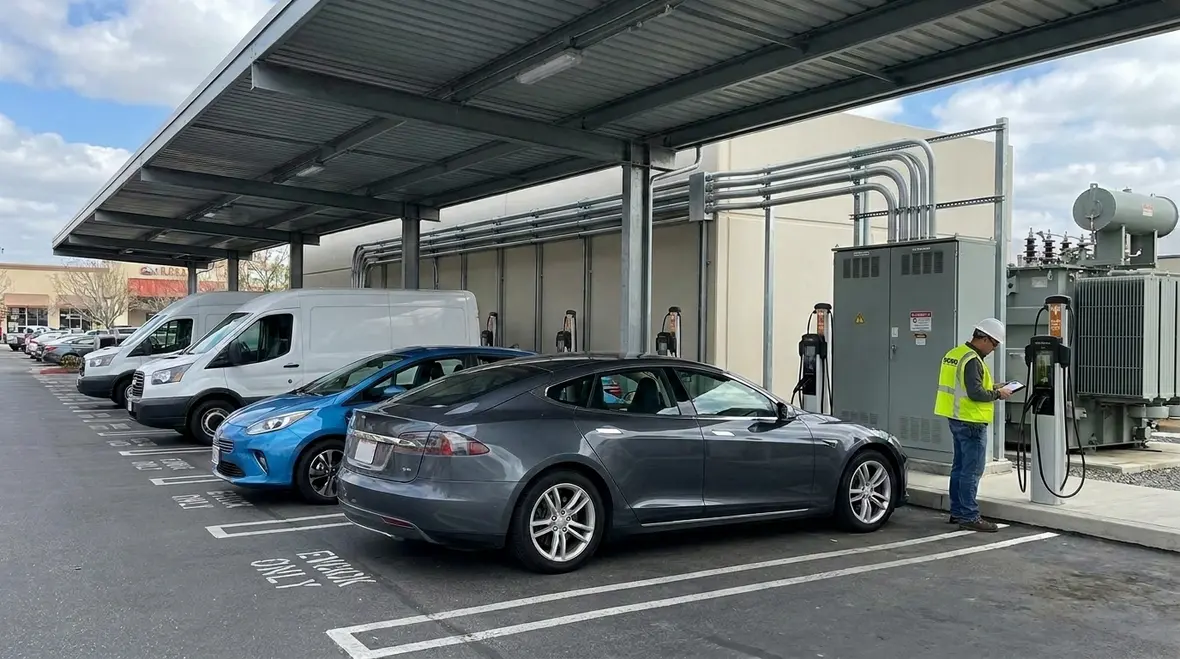 commercial ev charger load management