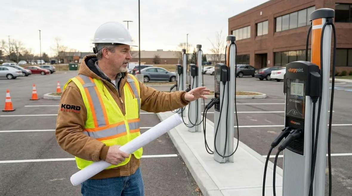 Electrical panels and infrastructure supporting commercial EV charging systems