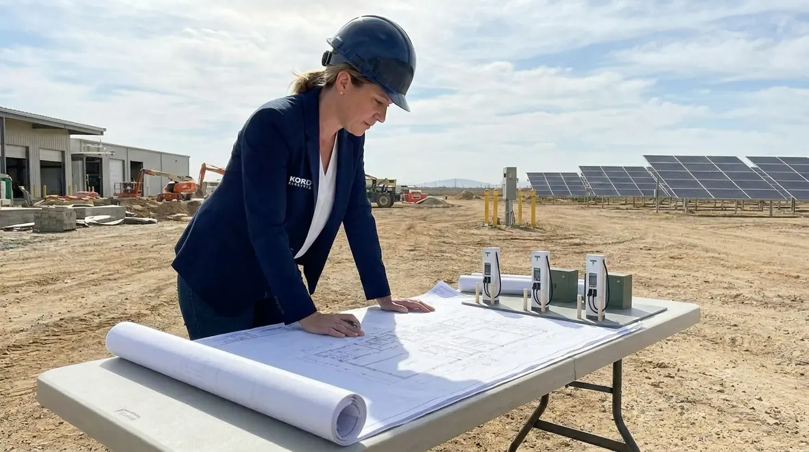 Commercial EV charging installation planning session