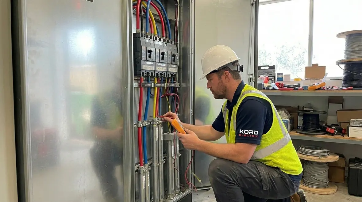 Commercial EV charging layout plan being reviewed on site